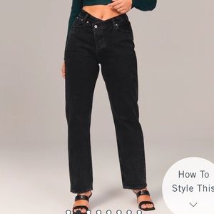 Abercrombie & Fitch High Rise Dad Jean Crossover Waist (PETITE!)